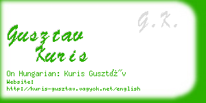 gusztav kuris business card